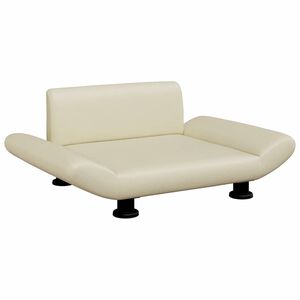 vidaXL Pelech pre psa kr&eacute;mov&yacute; 70x45x28 cm umel&aacute; koža