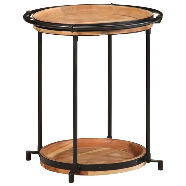 VidaXL Pr&iacute;ručn&yacute; stol&iacute;k &Oslash;55x60 cm Ak&aacute;cia z mas&iacute;vneho dreva