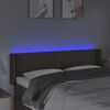 vidaXL Čelo postele s LED sivohned&eacute; 147x16x78/88 cm l&aacute;tka
