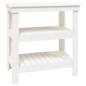 vidaXL Pracovn&aacute; lavica biela 78,5x50x80 cm mas&iacute;vna borovica