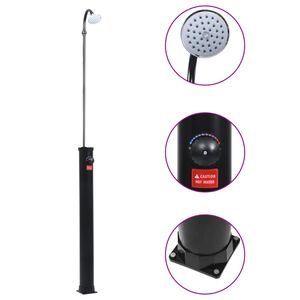 vidaXL Z&aacute;hradn&aacute; sol&aacute;rna sprcha čierna 215 cm 8 l