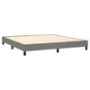 vidaXL Boxspring posteľ s matracom tmavosiv&aacute; 160x200 cm l&aacute;tka