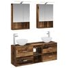 vidaXL Set kabinetov do k&uacute;peľne 5 pcs Star&eacute; drevo 50 x 14,5 x 70 cm