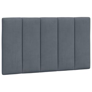 vidaXL Vank&uacute;&scaron; na čelo postele Hanko tmavosiv&yacute; 80 cm zamat