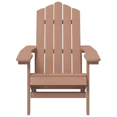 vidaXL Záhradné stoličky Adirondack 2 ks HDPE hnedé