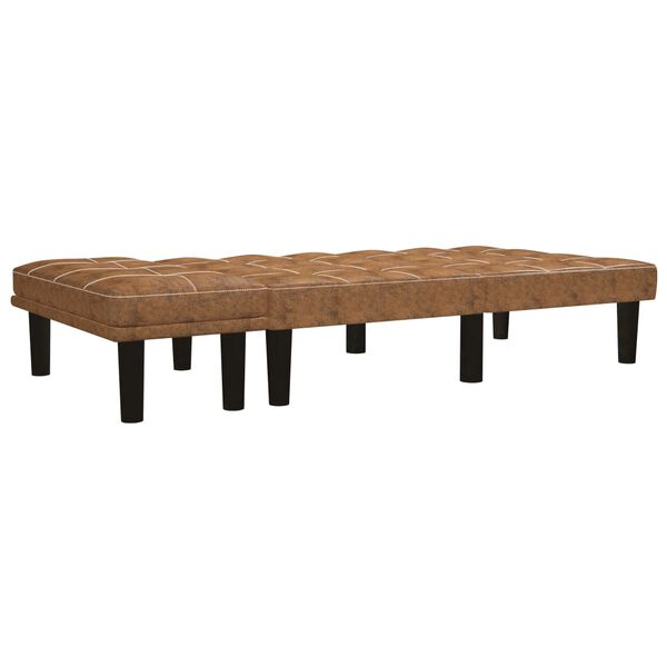 vidaXL 2-miestna pohovka hnedá umelá semišová koža