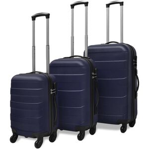 vidaXL Sada 3 &scaron;krupinov&yacute;ch kufrov s kolieskami, modr&aacute; 45,5/55/66 cm