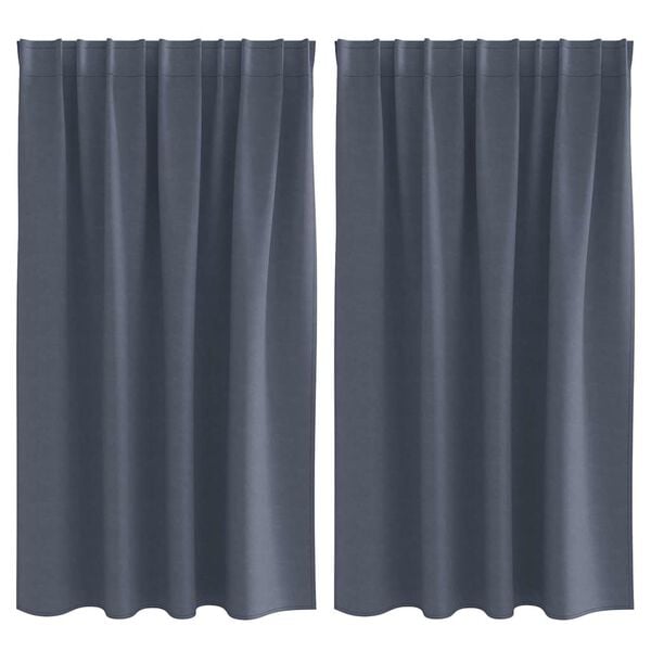 vidaXL Z&aacute;clony na zatemnenie s kr&uacute;žkami 2 pcs Antracit 140 x 140 cm