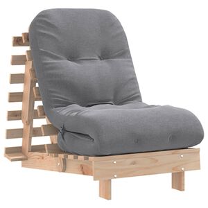vidaXL Rozkladacia futonov&aacute; pohovka s matracom 60x206x11 cm borovica