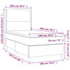 vidaXL Posteľn&yacute; r&aacute;m boxspring s matracom čierny 100x200 cm zamat