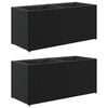 vidaXL Z&aacute;hradn&eacute; kvetin&aacute;če 2 n&aacute;doby 2 ks čierne 72x30x32 cm polyratan