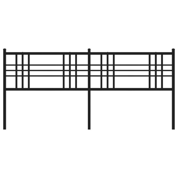vidaXL Kovov&eacute; n&aacute;hradn&eacute; čelo postele čierne 193 cm