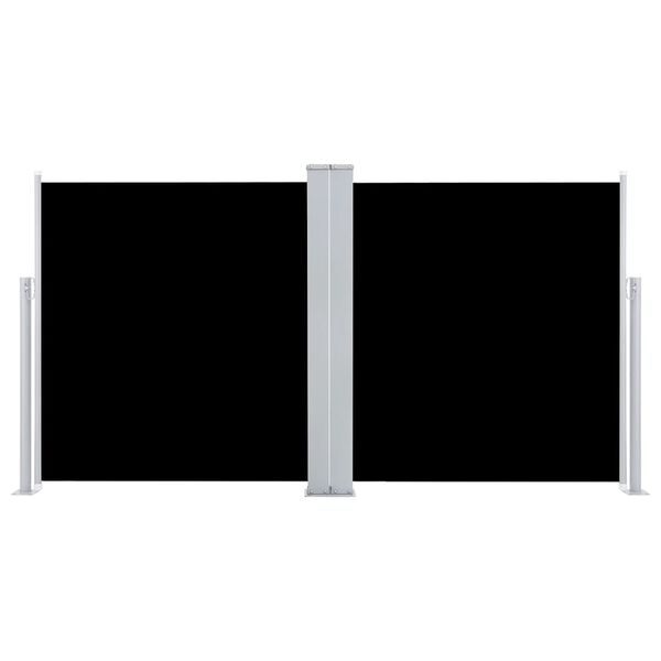 vidaXL Zaťahovacia bočná markíza, čierna 120x600 cm