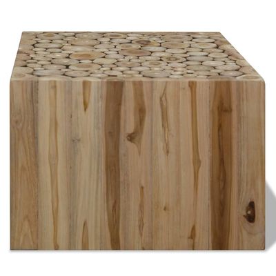 vidaXL Konferenčný stolík, pravé teakové drevo, 50x50x35 cm
