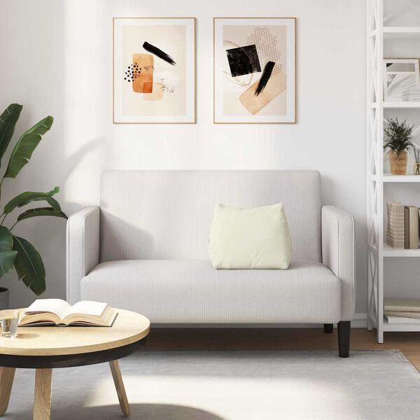 vidaXL Podu&scaron;ka na chrb&aacute;t Kr&eacute;mov&aacute; 45 x 20 x 35 cm Kord&uacute;rov&aacute; tkanina