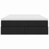 vidaXL Postel s &uacute;ložn&yacute;m prostorem a matrac&iacute; Čierna 140 x 200 cm