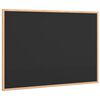 vidaXL Tabuľa s r&aacute;mom z mas&iacute;vneho borovicov&eacute;ho dreva, čierna 80x55 cm