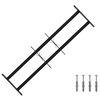 vidaXL Bezpečnostn&aacute; mreža na okn&aacute; s 2 priečkami 3 pcs 63-114 cm