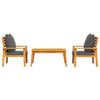 vidaXL 3-dielna záhradná sedacia súprava s podložkami akáciový masív