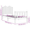 vidaXL Rám postele s čelom čierny 90x190 cm masívne drevo