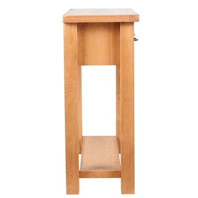 vidaXL Konzolový stolík s 2 zásuvkami 83x30x73 cm, dubový masív