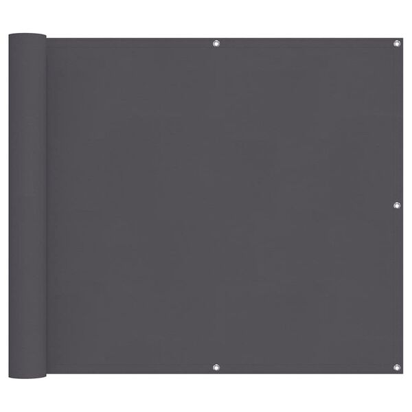 vidaXL Balk&oacute;nov&aacute; z&aacute;stena antracitov&aacute; 90x1000 cm 100 % polyester oxford