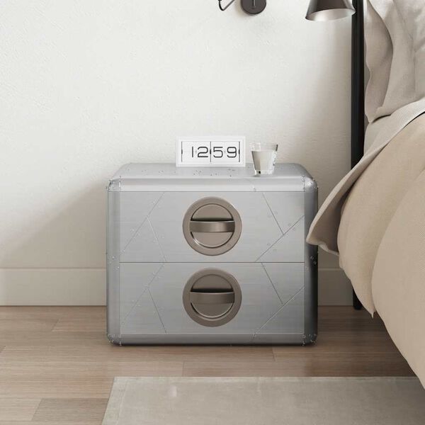 vidaXL Odkladací stolík s 2 zásuvkami, vintage letecký štýl