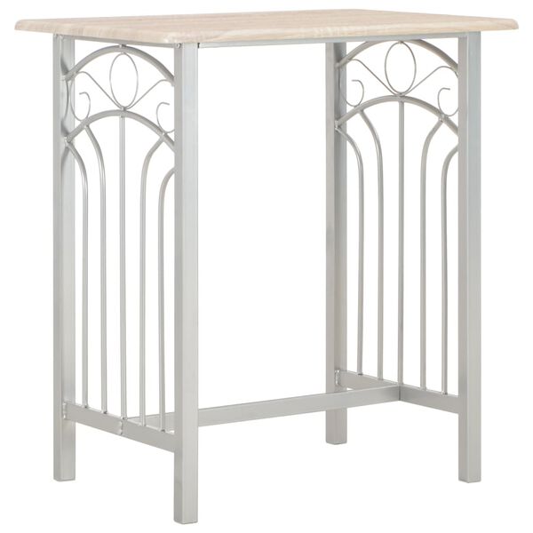 vidaXL 3-dielna barov&aacute; s&uacute;prava, drevo a oceľ