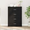vidaXL Serv&iacute;rovacia skriňa Čierny dub 60 x 31 x 84 cm Kompozitn&eacute; drevo