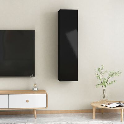 vidaXL TV skrinky 2 ks, lesklé čierne 30,5x30x60 cm, kompozitné drevo