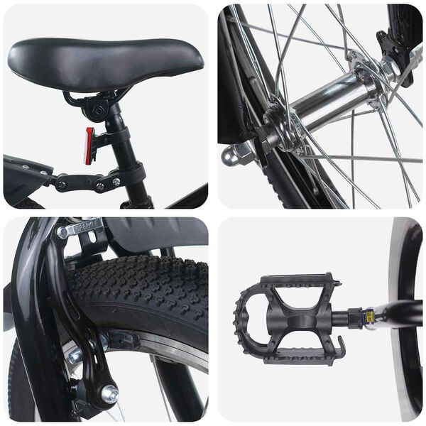 vidaXL Detsk&eacute; Kolo 18 Palcov pre deti od 5 do 7 rokov Čierna