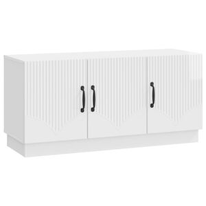 vidaXL TV skrinka Biela s vysok&yacute;m leskom 99 x 34,5 x 47 cm