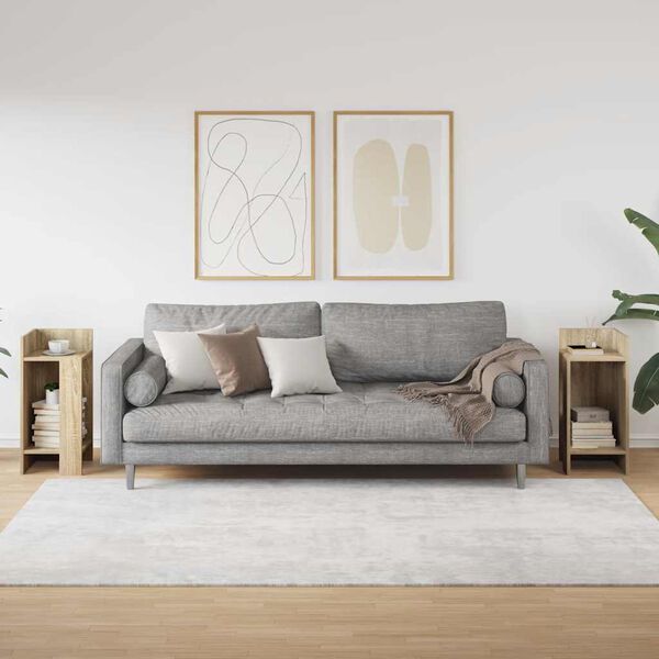 vidaXL Bočné stolíky 2 ks s policou dub sonoma 25,5x27x60 cm