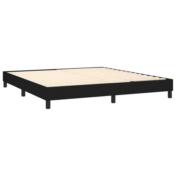 vidaXL Posteľn&yacute; r&aacute;m boxspring s matracom čierny 180x200 cm l&aacute;tka