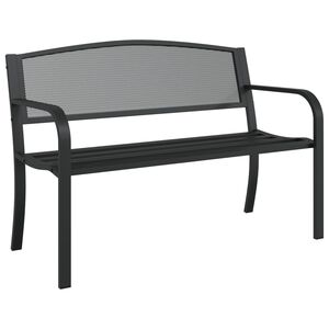 vidaXL Z&aacute;hradn&aacute; lavica 119 cm čierna oceľ