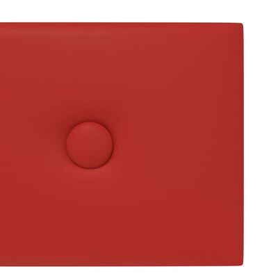 vidaXL Nástenné panely 12 ks vínovočervené 60x15 cm umelá koža 1,08 m²
