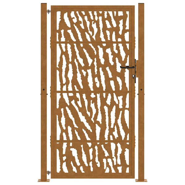 vidaXL Z&aacute;hradn&aacute; br&aacute;na 100x200 cm, odoln&aacute; oceľ, dizajn s pruhmi