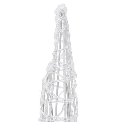 vidaXL Akrylové dekoratívne pyramídové LED svetlo studené biele 60 cm