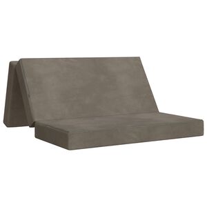 vidaXL Skladacia pohovka na span&iacute; 140 x 67 x 45 cm Svetlosiv&aacute;