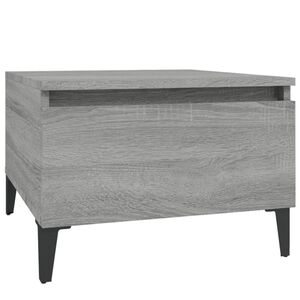 vidaXL Bočn&yacute; stol&iacute;k siv&yacute; sonoma 50x46x35 cm spracovan&eacute; drevo