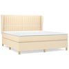 vidaXL Posteľn&yacute; r&aacute;m boxspring s matracom kr&eacute;mov&yacute; 180x200 cm l&aacute;tka