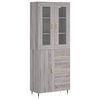 vidaXL Vysok&aacute; skrinka siv&yacute; dub sonoma 69,5x34x180 cm spracovan&eacute; drevo