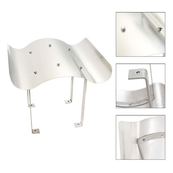 vidaXL Kom&iacute;nov&aacute; strie&scaron;ka z nehrdzavej&uacute;cej ocele, 70 x 100 x 38 cm