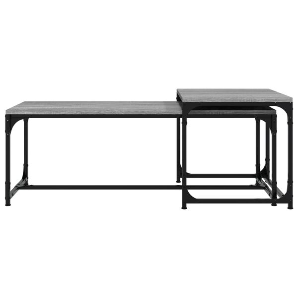 vidaXL Konferenčné stolíky 2 ks sivé sonoma spracované drevo