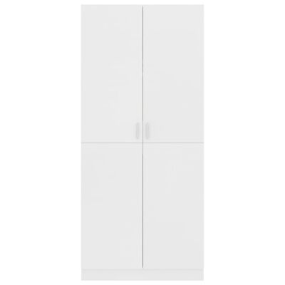 vidaXL Šatník, biely 80x52x180 cm, kompozitné drevo