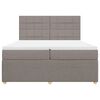 vidaXL Boxspring posteľ s matracom sivohned&yacute; 200x200 cm l&aacute;tka