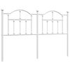 vidaXL Kovové čelo postele, biele 135 cm