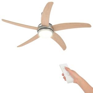 vidaXL Stropn&yacute; ventil&aacute;tor s osvetlen&iacute;m &Oslash; 130 cm Sonoma