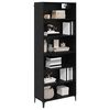 vidaXL Highboard Čierny dub 69,5 x 34 x 180 cm Kompozitn&eacute; drevo