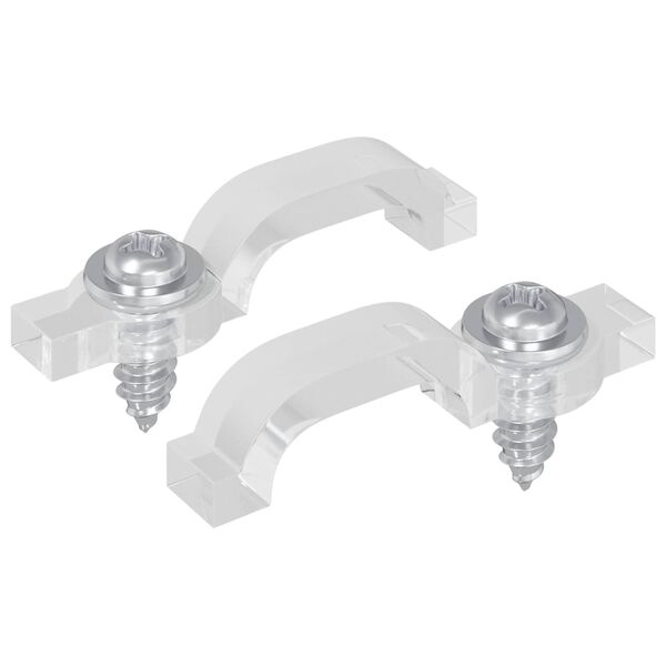 vidaXL LED p&aacute;skov&eacute; svorky 2 pcs Priehľadn&aacute; 2 x 1 x 0.5 cm